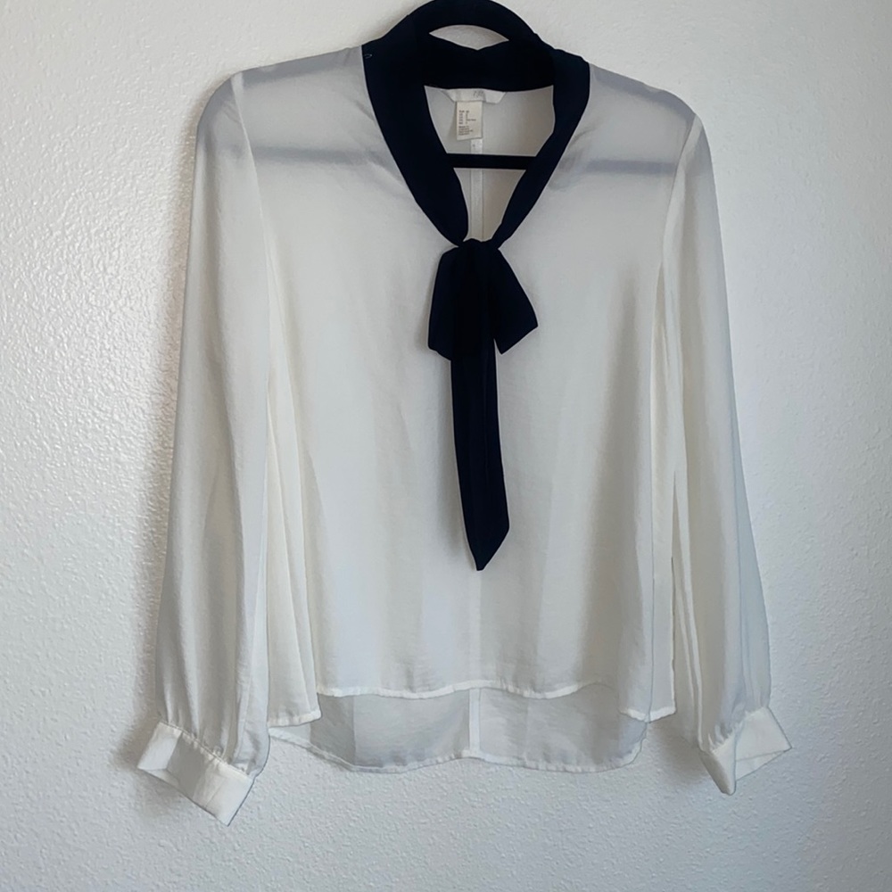 H&M Tie Neck Top